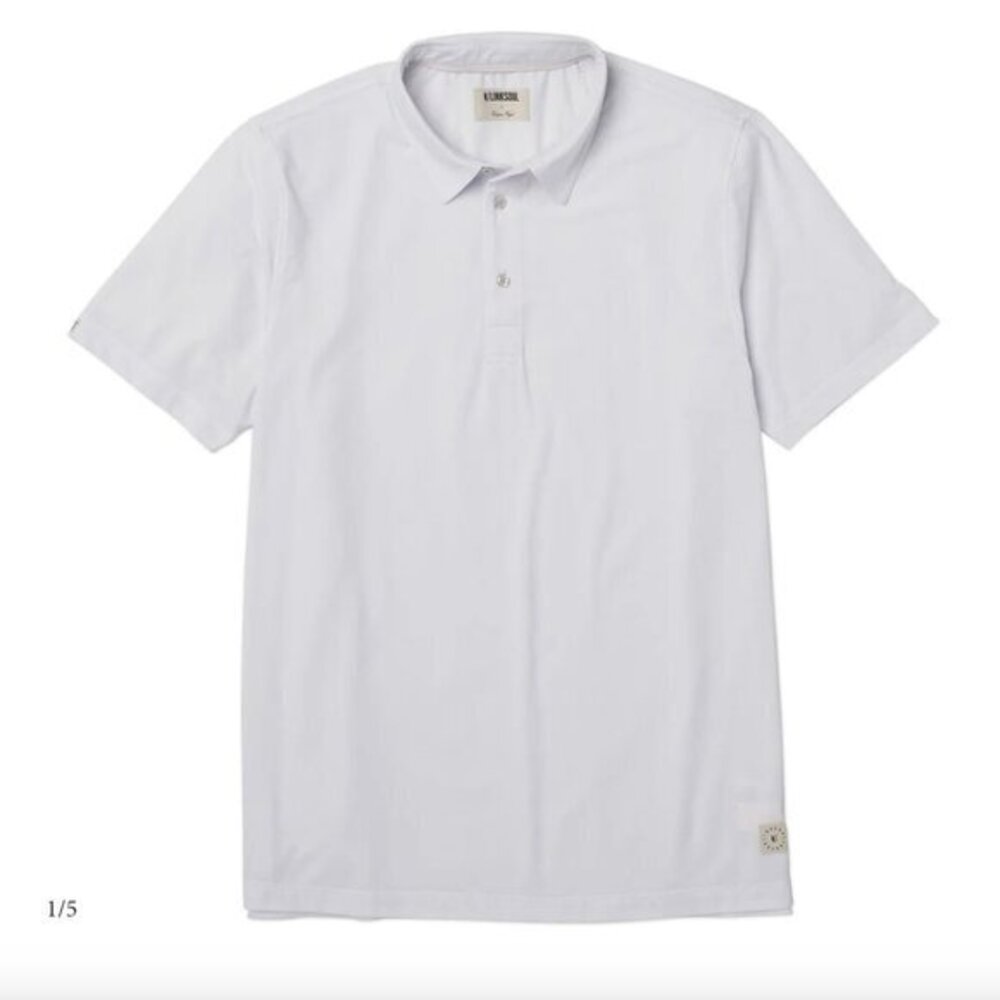 LinkSoul White Short Sleeve Polo Men's Large